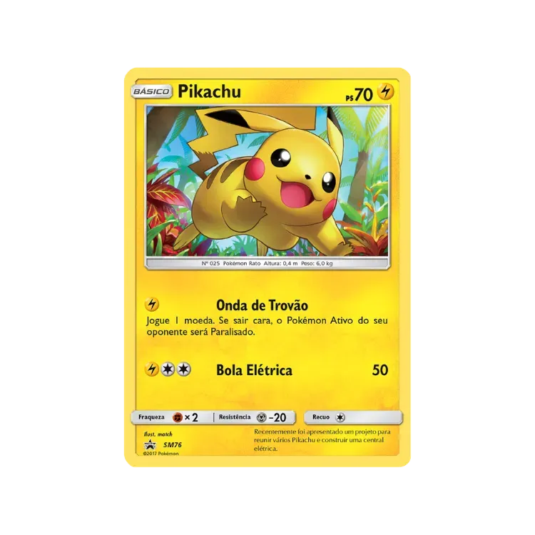 Pikachu (SM76) Sol e Lua Promos Pokémon TCG
