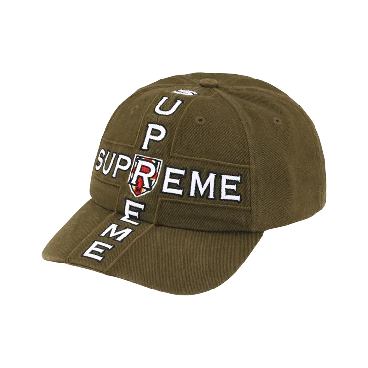 Boné Supreme Cross 6-Panel Olive FW26-W7
