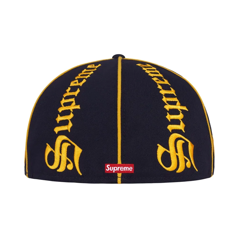 New Era x Supreme Boné Piping Script Navy FW26-W7 foto 2