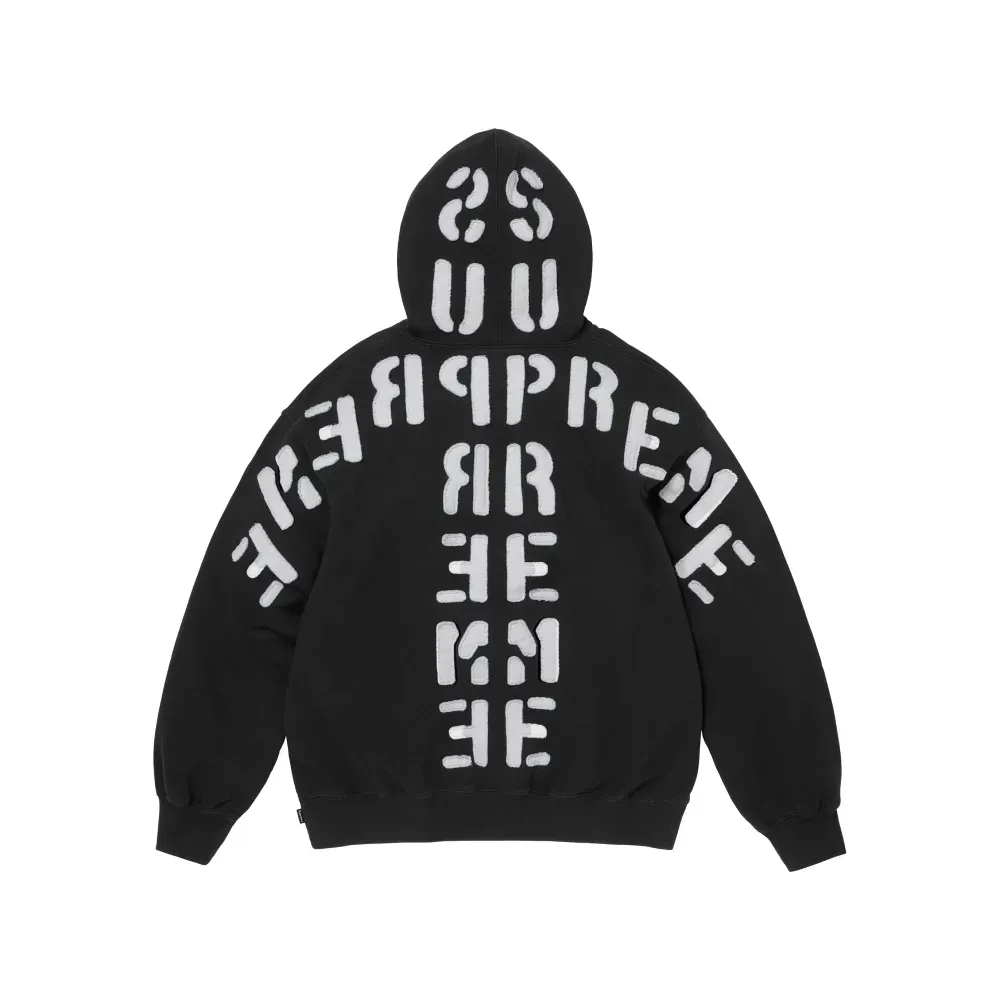 Moletom Supreme Mirrored Appliqué Hoodie Black FW26-W7 foto 1