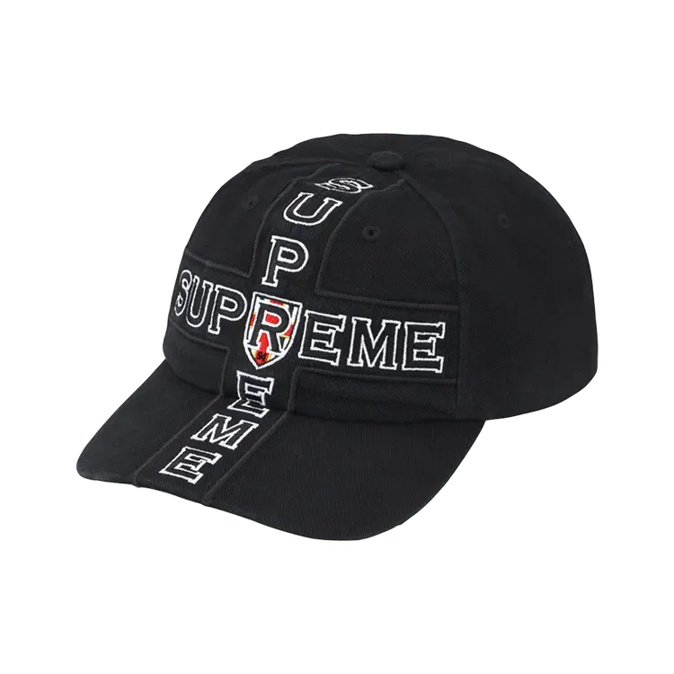 Boné Supreme Cross 6-Panel Black FW26-W7