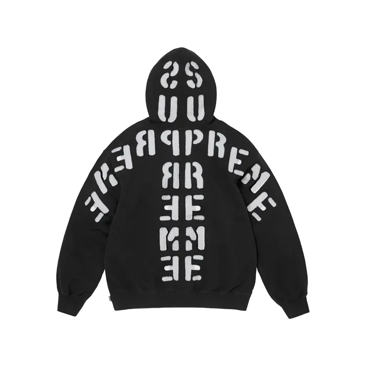 Moletom Supreme Mirrored Appliqué Hoodie Black FW26-W7