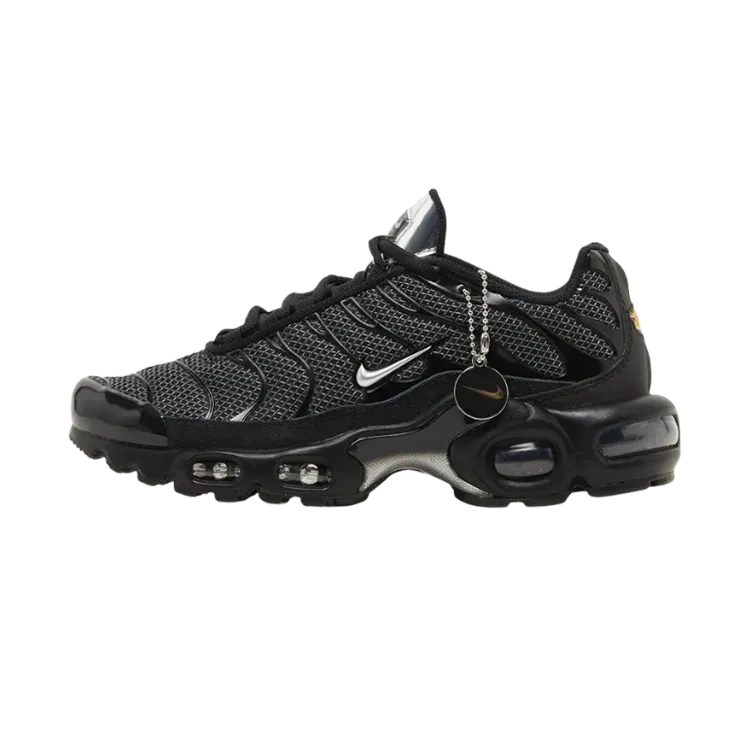 Nike Air Max Plus Black Suede Silver Feminino