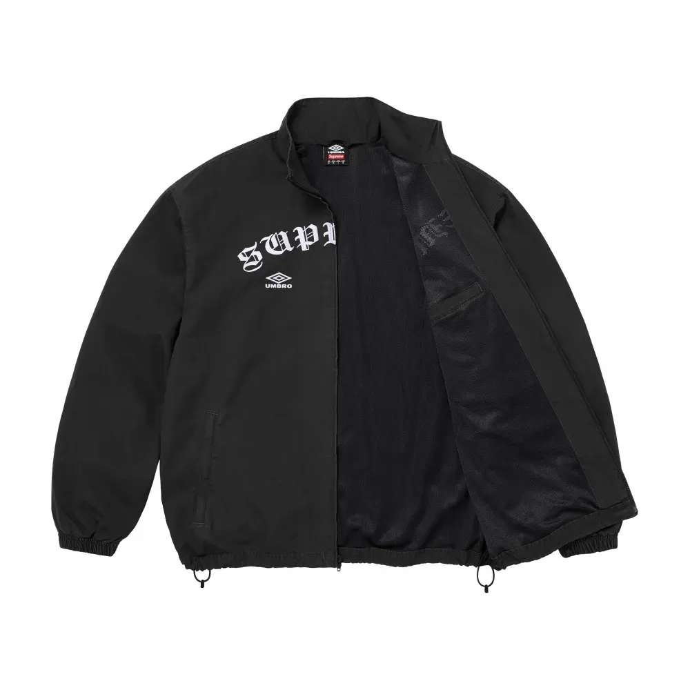 Umbro x Supreme Jaqueta Cotton Ripstop Track Black FW26-W7 foto 1