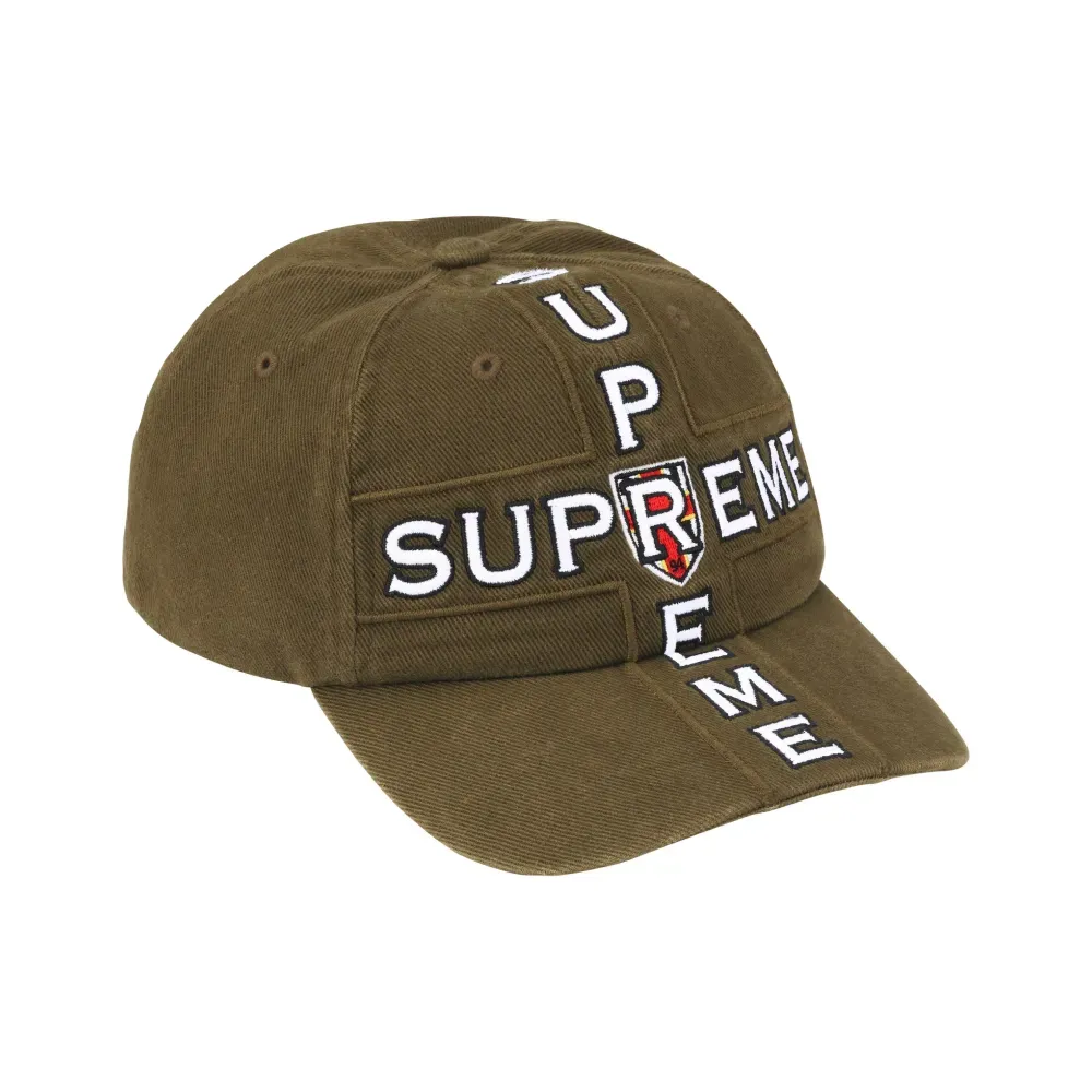 Boné Supreme Cross 6-Panel Olive FW26-W7 foto 1