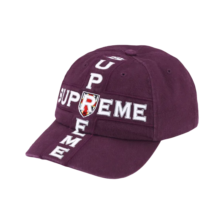 Boné Supreme Cross 6-Panel Plum FW26-W7