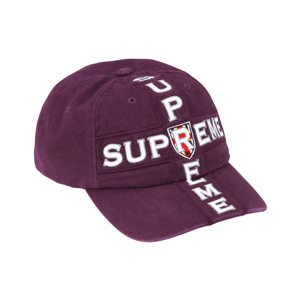Boné Supreme Cross 6-Panel Plum FW26-W7 foto 1