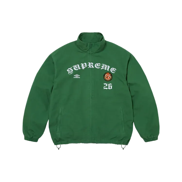 Umbro x Supreme Jaqueta Cotton Ripstop Track Green FW26-W7