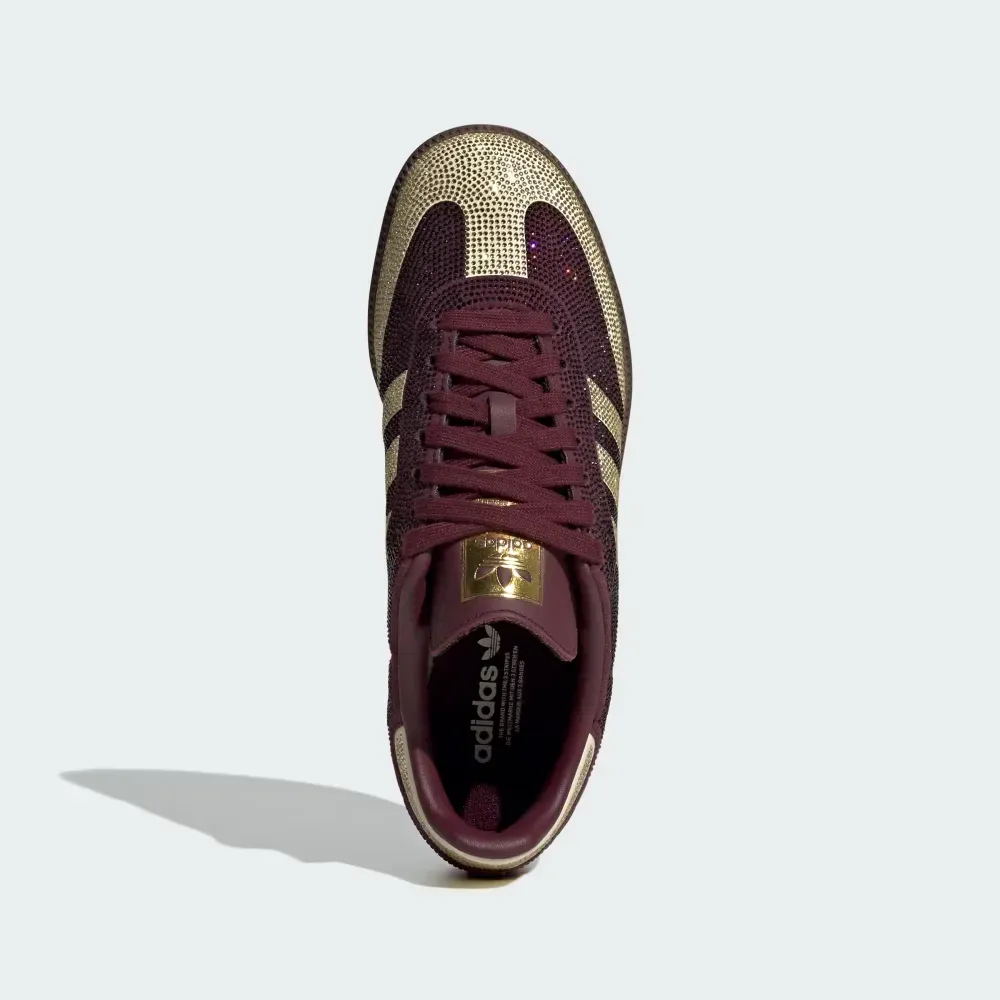 adidas Samba OG Rhinestone Maroon Warm Vanilla Gum foto 2