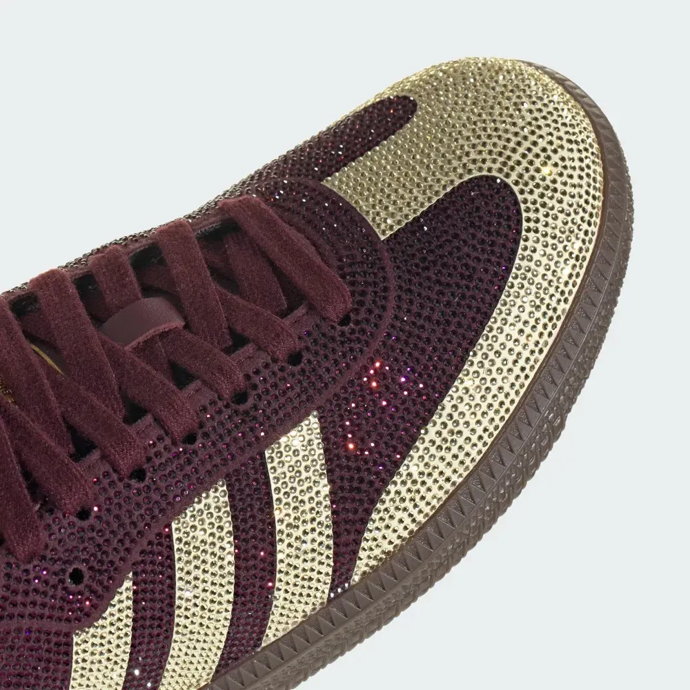 adidas Samba OG Rhinestone Maroon Warm Vanilla Gum foto 5