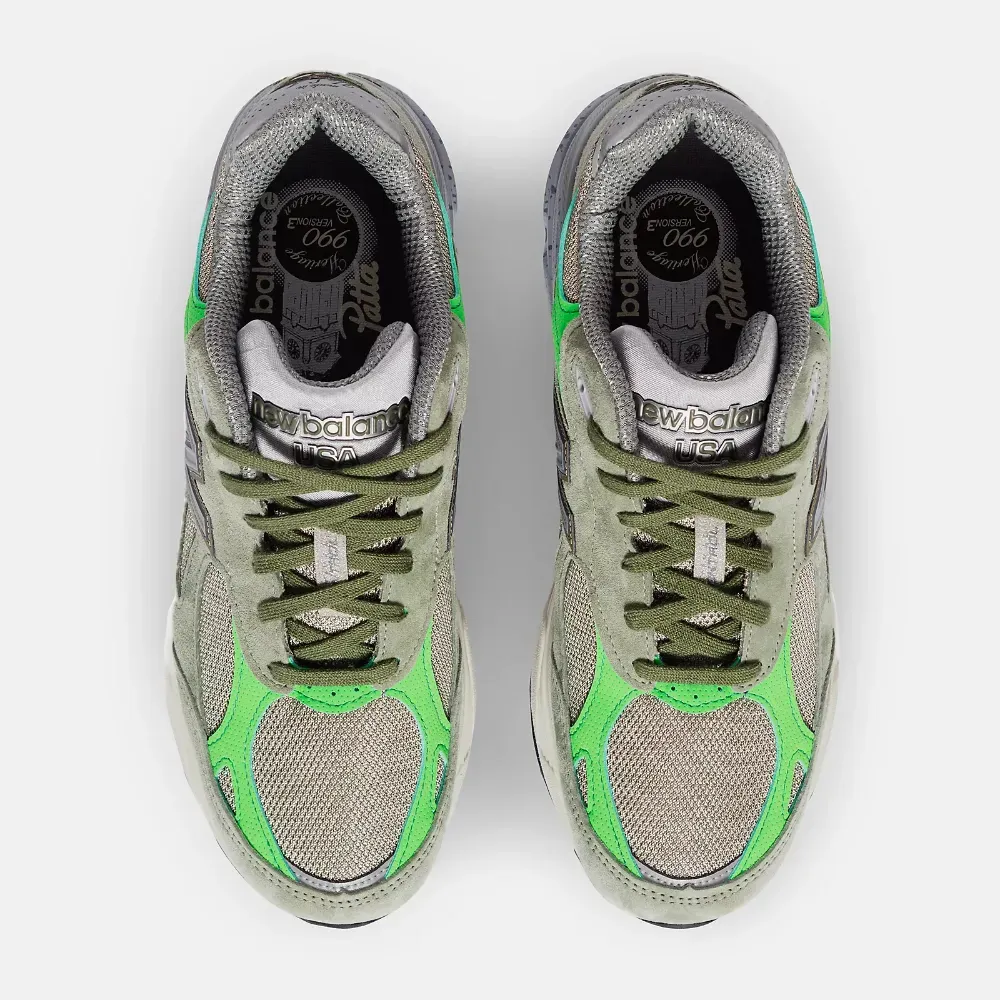 Patta x New Balance 990v3 MiUSA Keep Your Family Close Olive foto 2