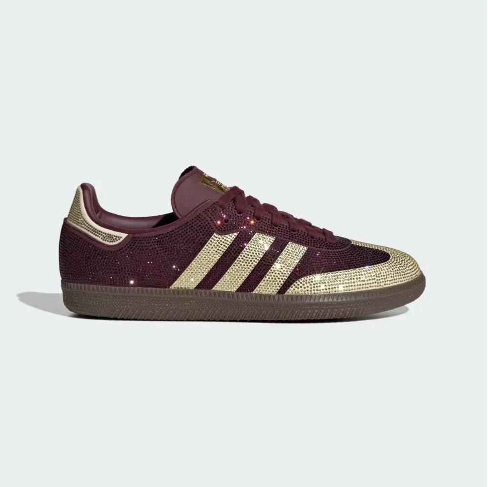 adidas Samba OG Rhinestone Maroon Warm Vanilla Gum foto 1