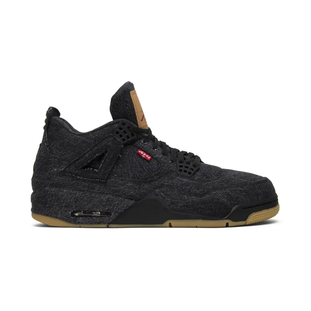 Levi's x Air Jordan 4 Retro Black foto 1