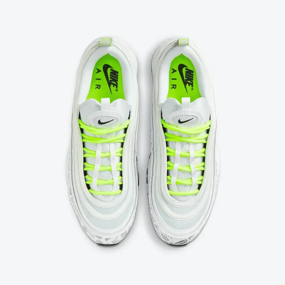 Nike Air Max 97 Reflective Logo White Black Pure Platinum Volt foto 2