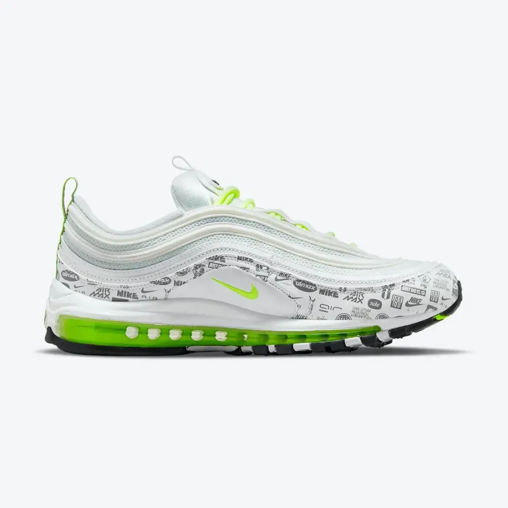 Nike Air Max 97 Reflective Logo White Black Pure Platinum Volt foto 1