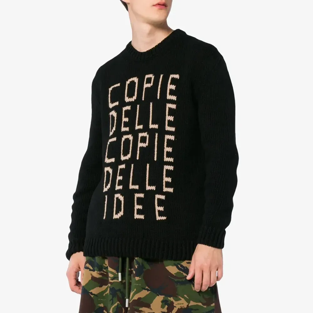Suéter Gucci Copie Delle Copie Delle Idee Jumper Black foto 1