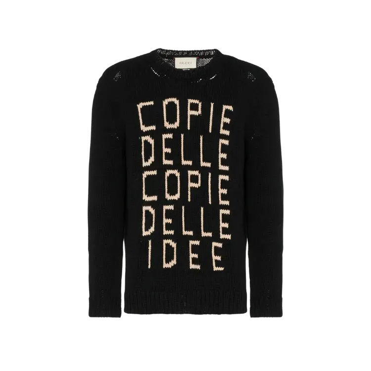 Suéter Gucci Copie Delle Copie Delle Idee Jumper Black