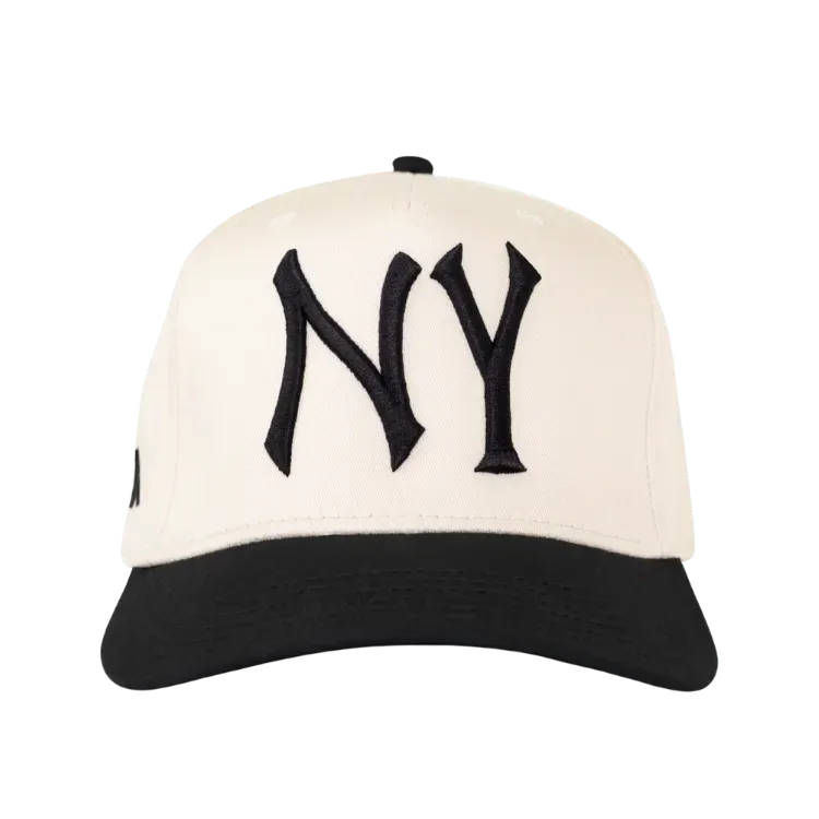 Boné oMA Studios NY Hat Curved Brim Cream Black
