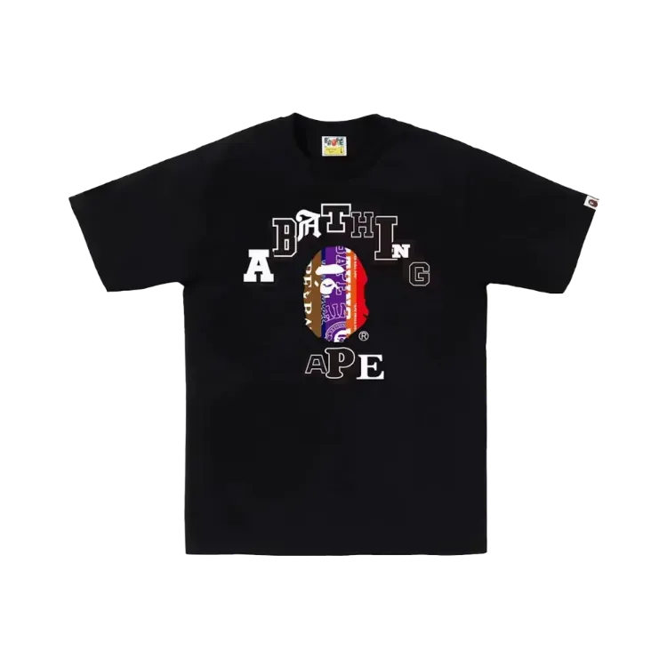 Camiseta BAPE Fans Scarf College Black