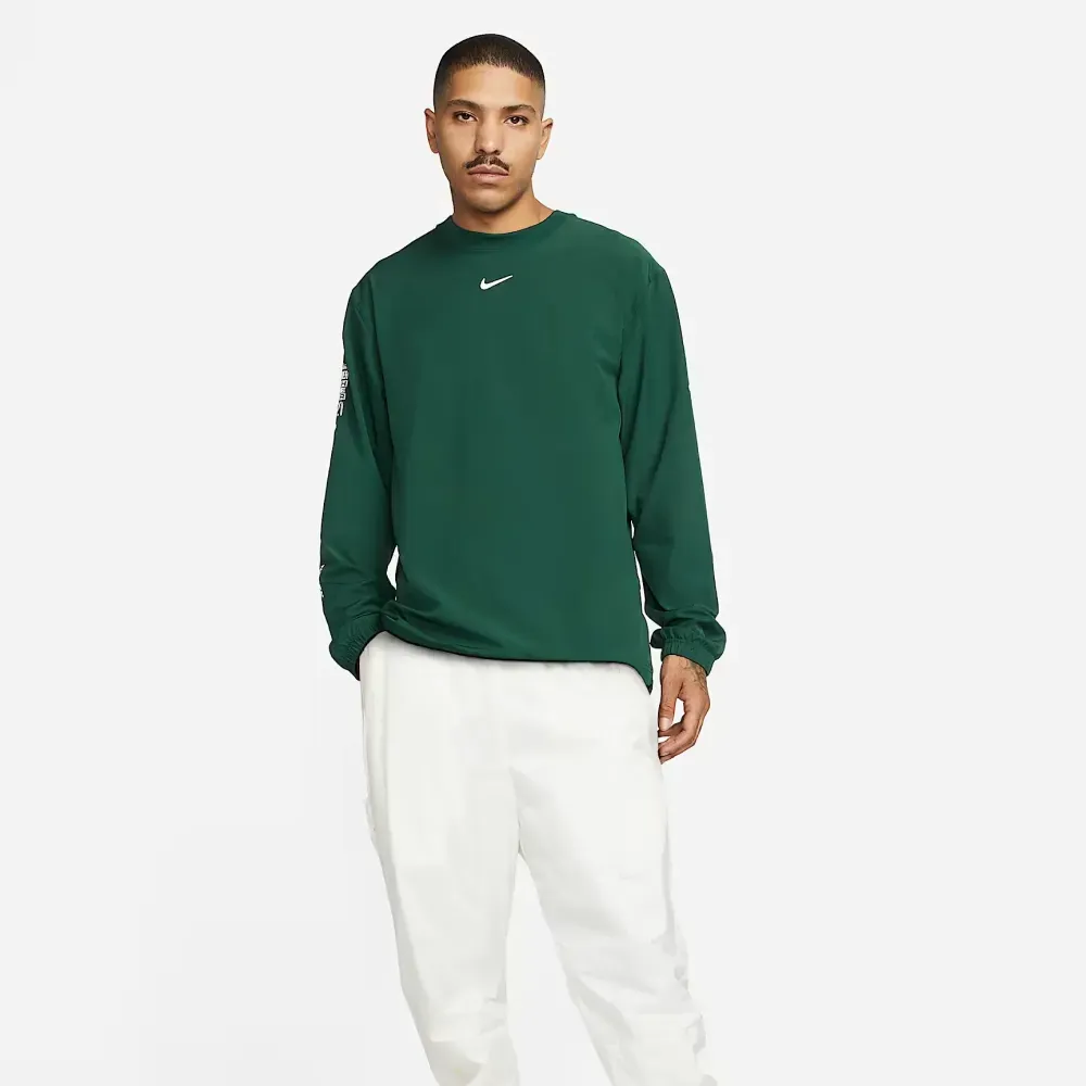 NOCTA x Nike Camiseta Long Sleeve Woven Pullover Green White foto 3
