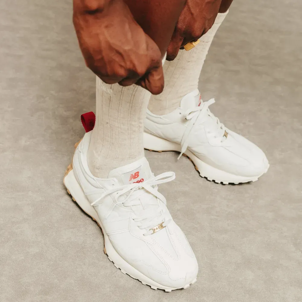 Pace x New Balance 327 The Pacer Cream White Red Gum foto 6