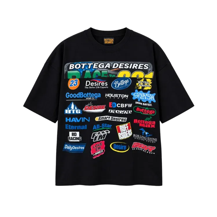 Camiseta Bottega Desires Race Black