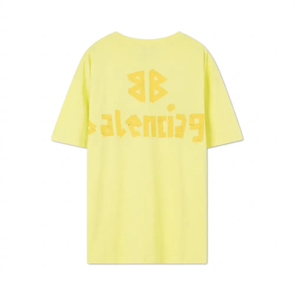 Camiseta Balenciaga Medium Fit Fluo Yellow foto 1