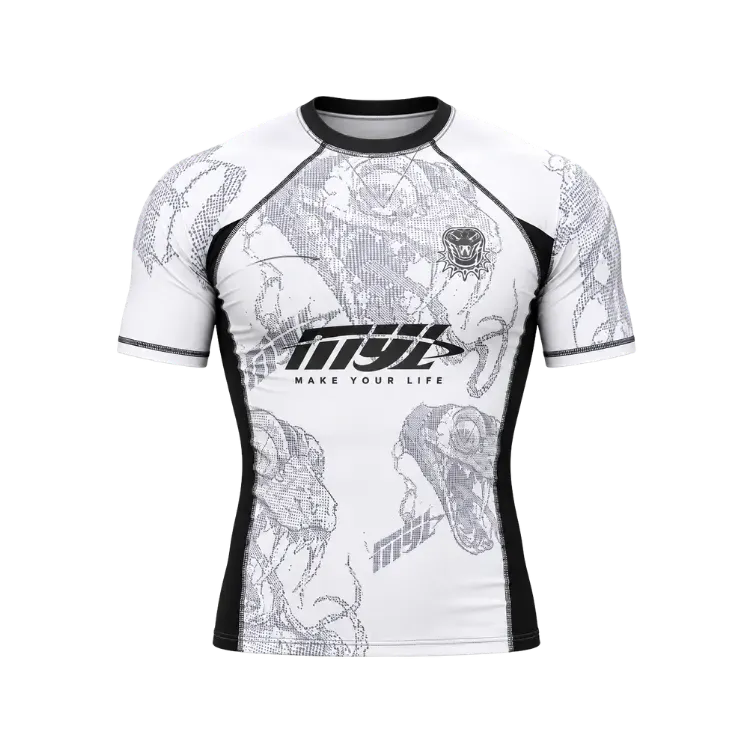 Camiseta Make Your Life Coral Rashguard Black