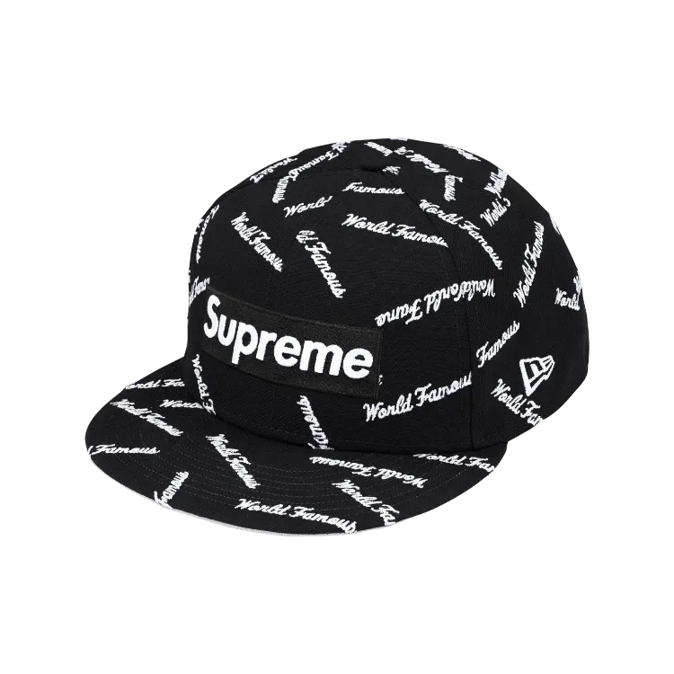 New Era x Supreme Boné World Famous Box Logo Black FW26-W8