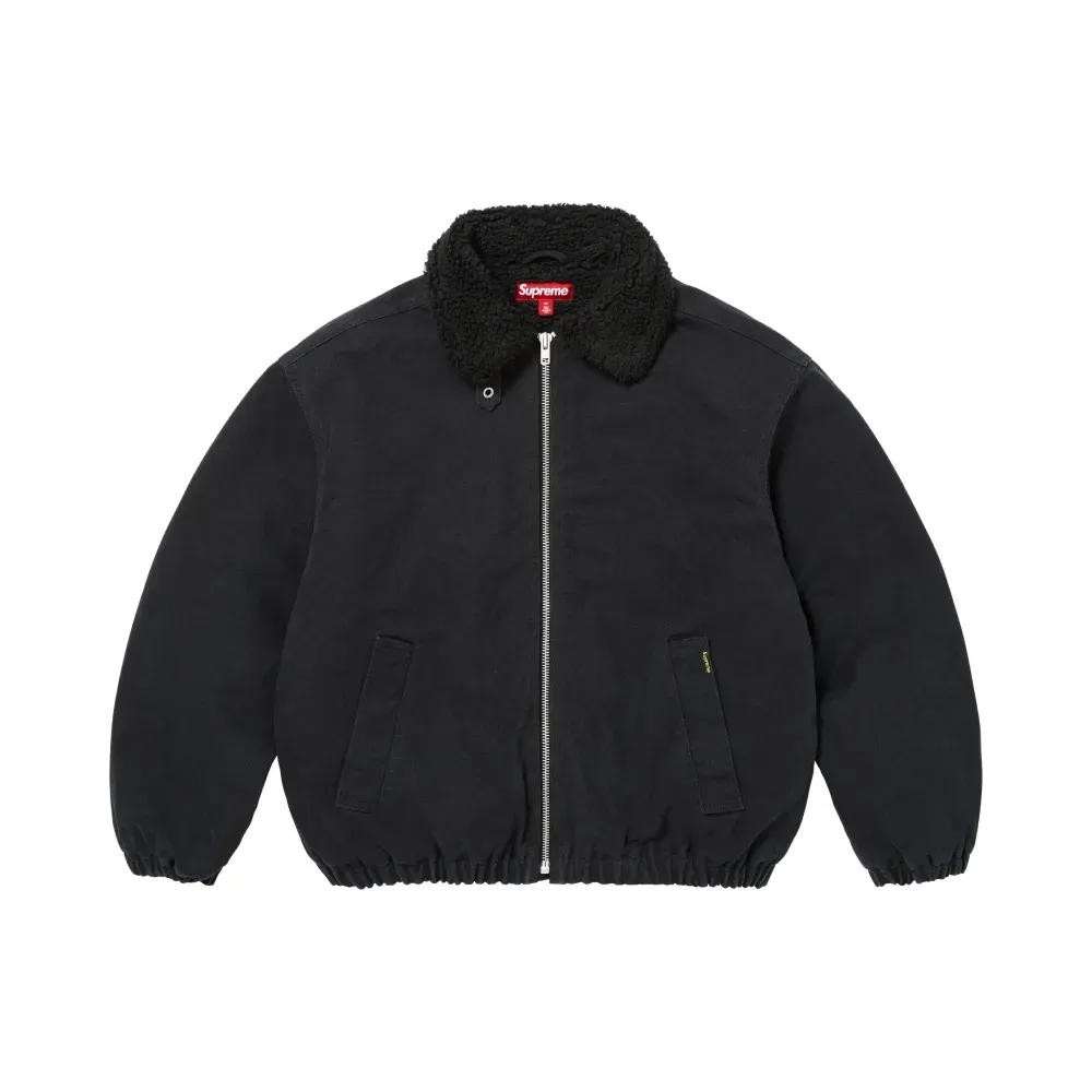 Jaqueta Supreme Faux Shearling Lined Bomber Black FW26-W8 foto 1
