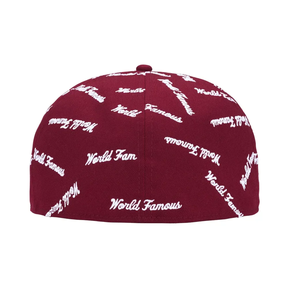 New Era x Supreme Boné World Famous Box Logo Cardinal FW26-W8 foto 1