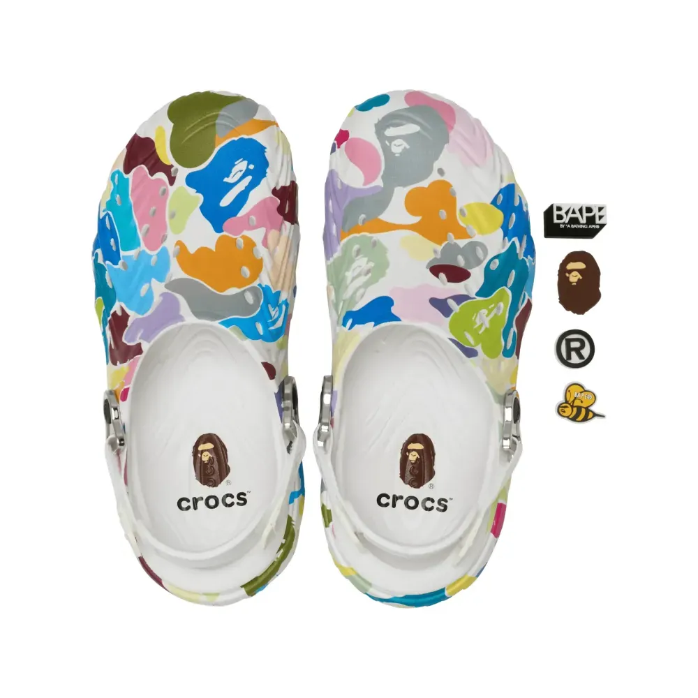 BAPE x Crocs Echo II Multi Camo White - Droper