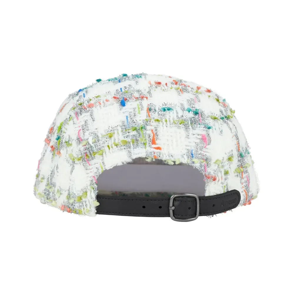 Boné Supreme Metallic Bouclé Camp Cap White FW26-W8 foto 1
