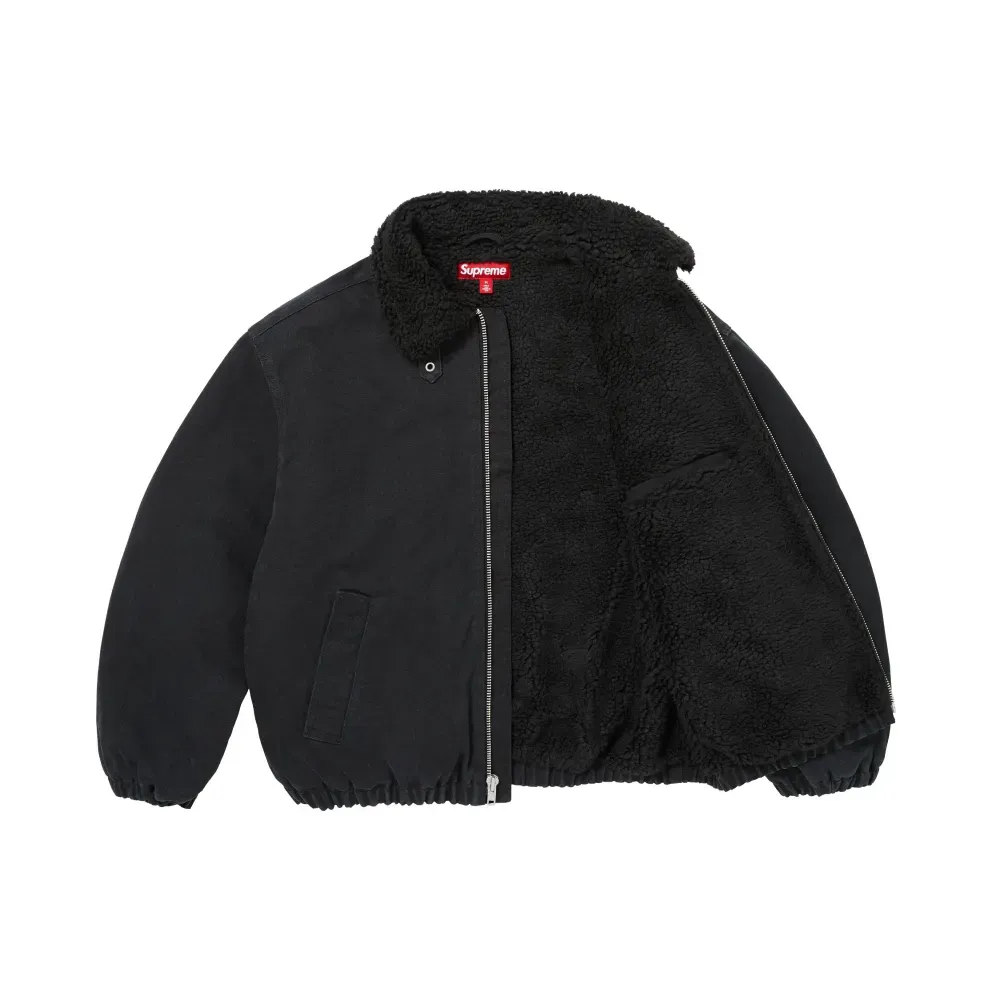 Jaqueta Supreme Faux Shearling Lined Bomber Black FW26-W8 foto 2