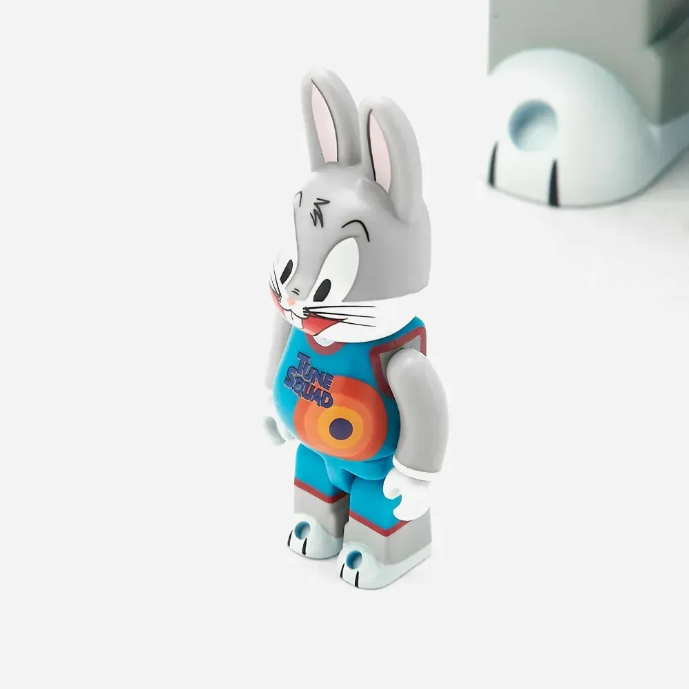 Space Jam x Bearbrick Rabbrick Bugs Bunny 100% & 400% Set Grey foto 3