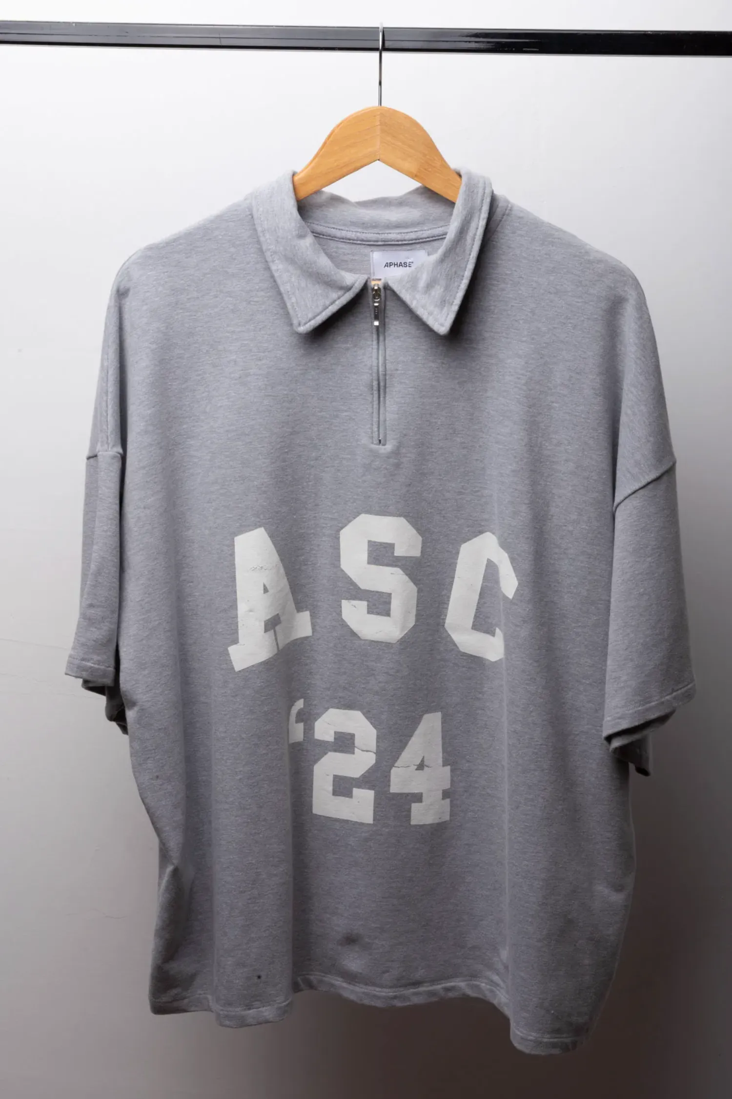 Camisa Polo Ziper Aphase Cinza