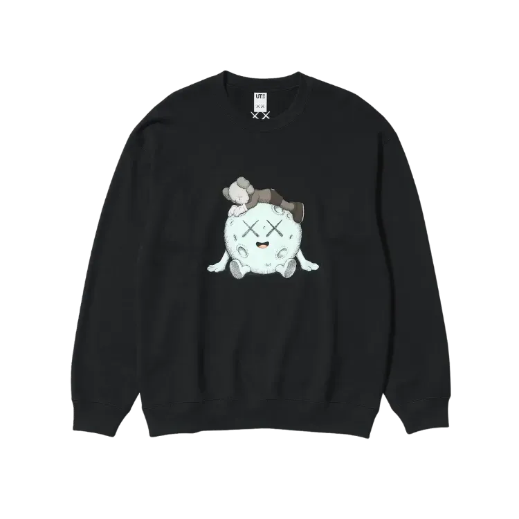 KAWS x UNIQLO Moletom Crewneck Universe Black