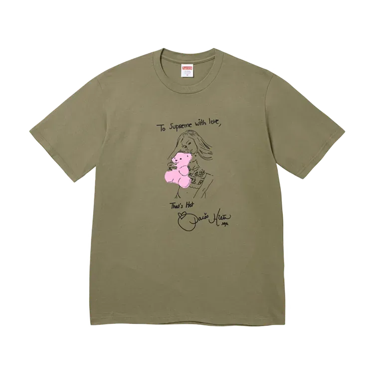 Rob Pruitt x Supreme Camiseta Paris Light Olive FW26-W8