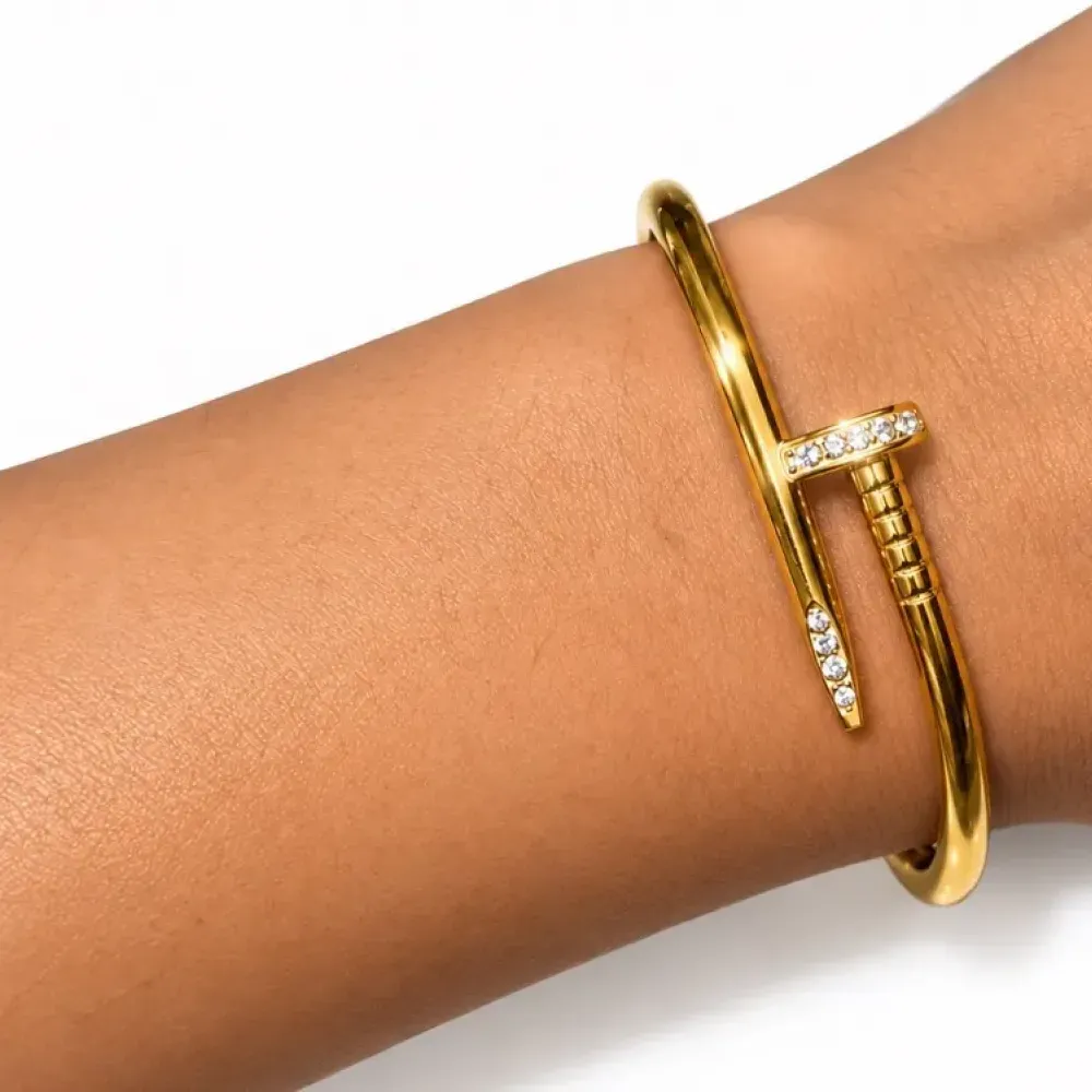 Pulseira Casa Cinza Brasil Nail Gold (Main Edition) foto 1
