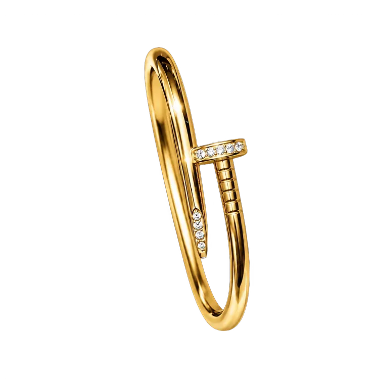 Pulseira Casa Cinza Brasil Nail Gold (Main Edition)
