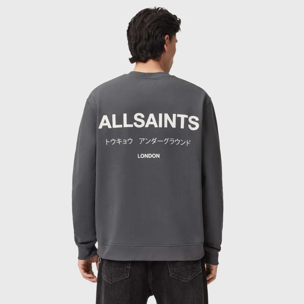 Moletom AllSaints Crewneck Underground Dark Steel Blue foto 2