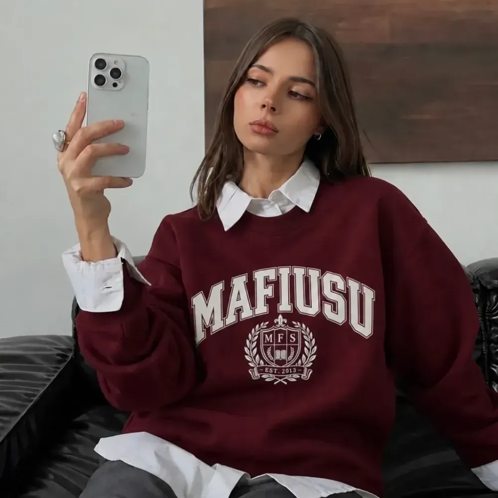 Moletom MAFIUSU Careca Harvard Bordeaux foto 1