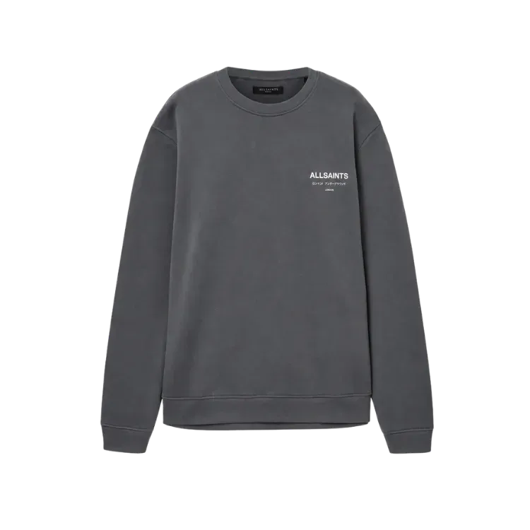 Moletom AllSaints Crewneck Underground Dark Steel Blue