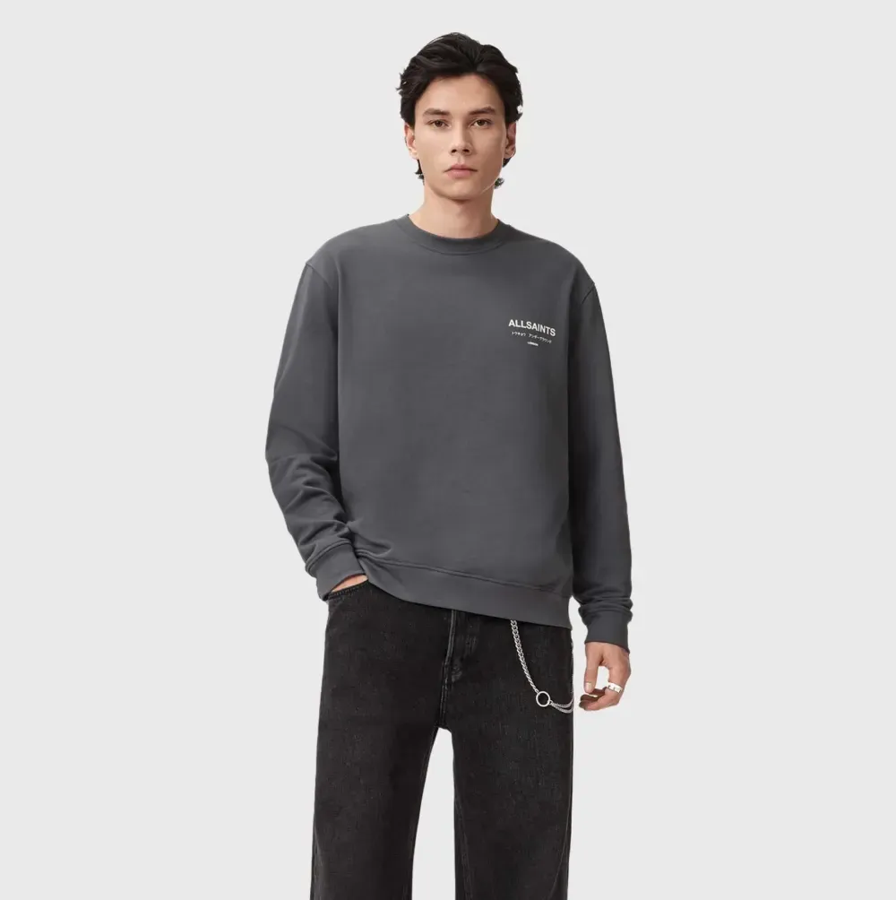 Moletom AllSaints Crewneck Underground Dark Steel Blue foto 1