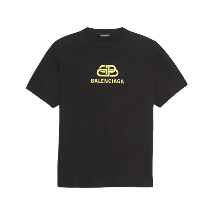 Camiseta Balenciaga BB Logo Black Yellow