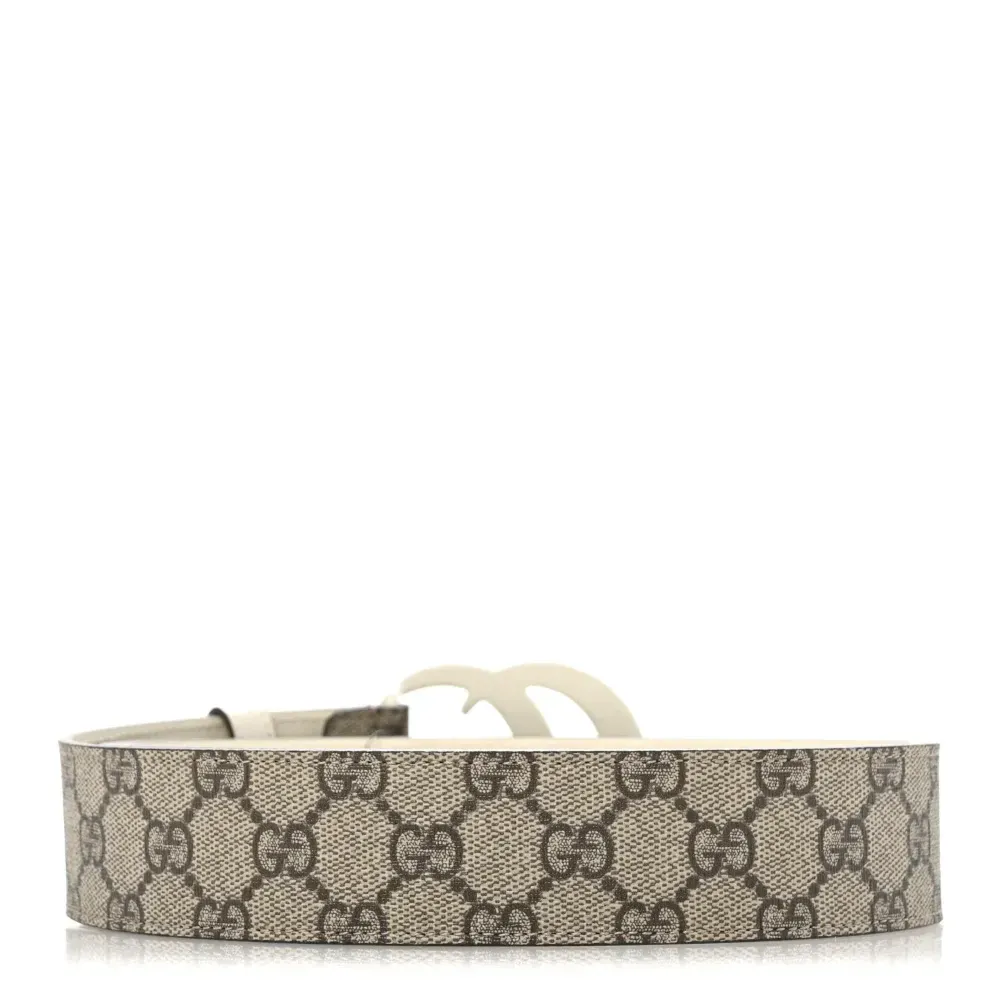 Cinto Gucci GG Supreme Monogram Calfskin 40mm Beige Ebony foto 1