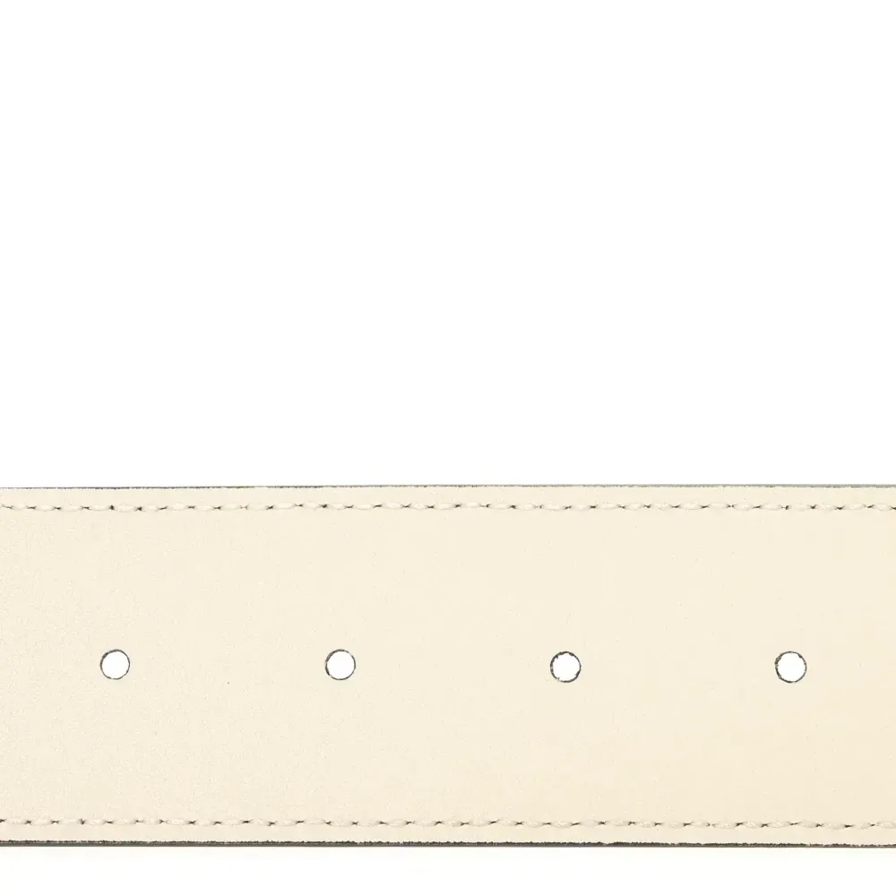Cinto Gucci GG Supreme Monogram Calfskin 40mm Beige Ebony foto 3