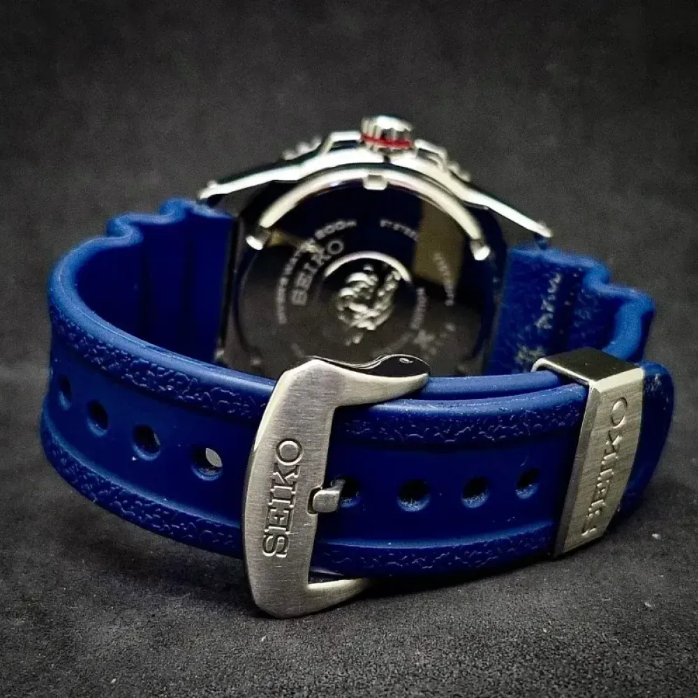 Relógio Seiko Prospex Solar Diver Diving Blue 43mm foto 4