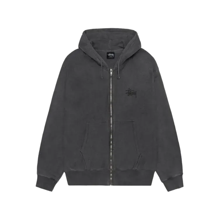 Jaqueta Stüssy Modern Age Pig Dyed Zip Black