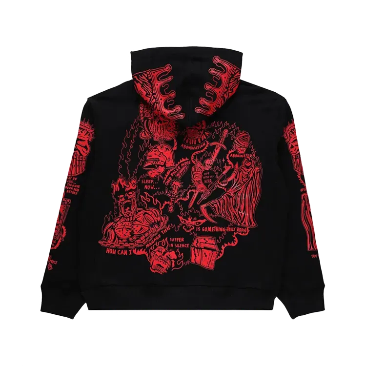 Moletom Warren Lotas Sabata Hoodie 2.0 Black Red